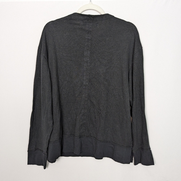 Mr Completely sz XL Reversible Front Crewneck Pullover Sweater Sweatshirt Black - Picture 7 of 14